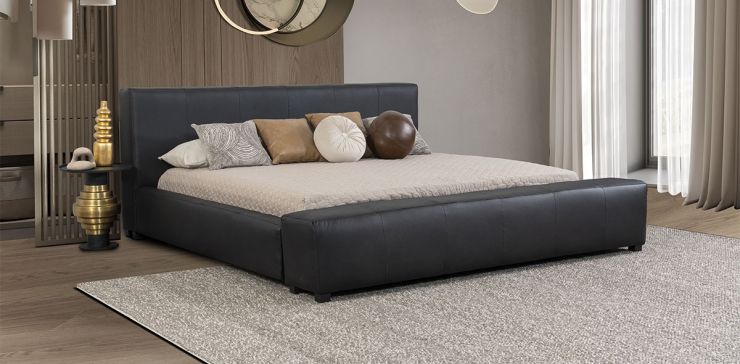 Cama King Size Piel Camerún CL Negro