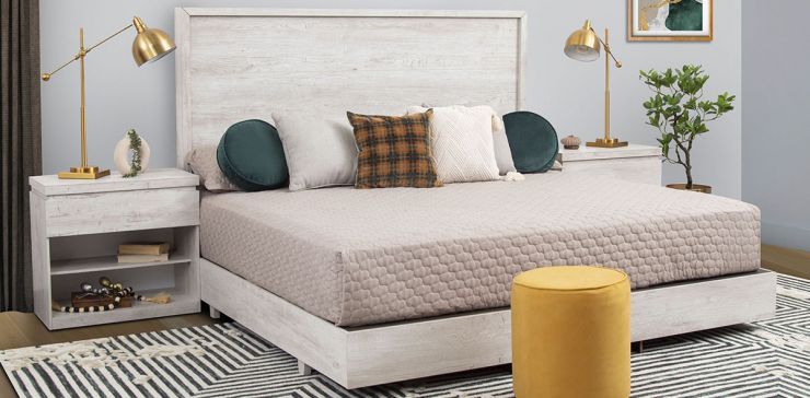 Recámara King Size Haití Con Burós Master Blanco 3 Piezas