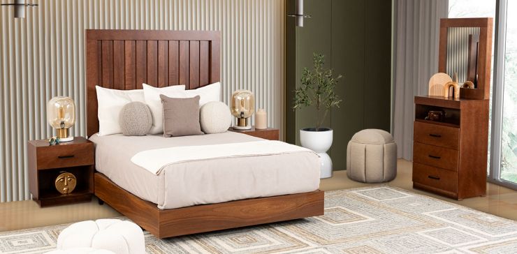 Recámara Matrimonial Warma Café 5 Piezas