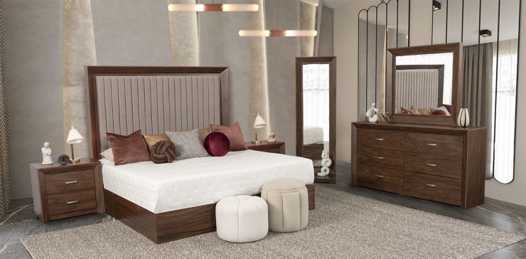 Recámara King Size Balandra CL Café 5 Piezas