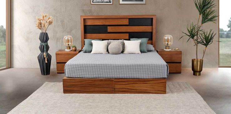 Recámara King Size Are Café 3 Piezas