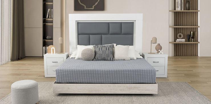 Recámara King Size Bali Vintage Blanco 3 Piezas