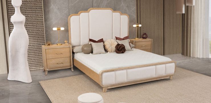 Cama King Size Elora CL Beige