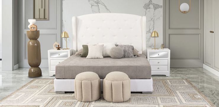 Recámara King Size Perla Plus Blanco 3 Piezas