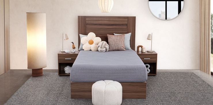 Recámara Matrimonial Rosetta Café 3 Piezas