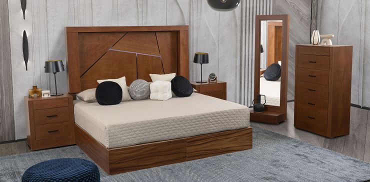 Recámara King Size Zen Café 5 Piezas