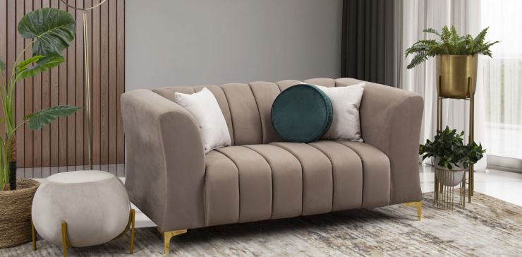 Sofá 2 Plazas Emma Beige 