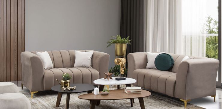 Sala Emma Beige 2 Piezas