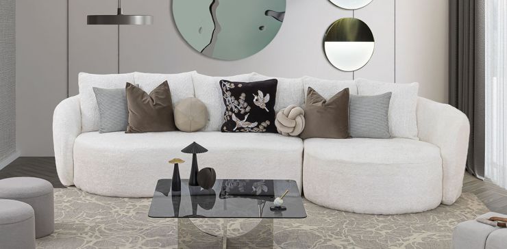Sala En L Derecha Charlotte Blanco