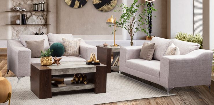 Sala Marruecos Beige 2 Piezas