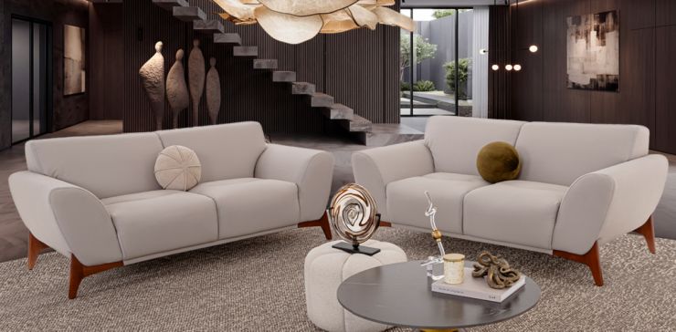 Sala Arello Gris (Boal) 2 Piezas