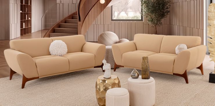 Sala Arello Beige (Boal) 2 Piezas