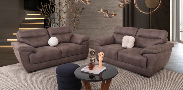 Sala Baldi Gris 2 Piezas (Boal)