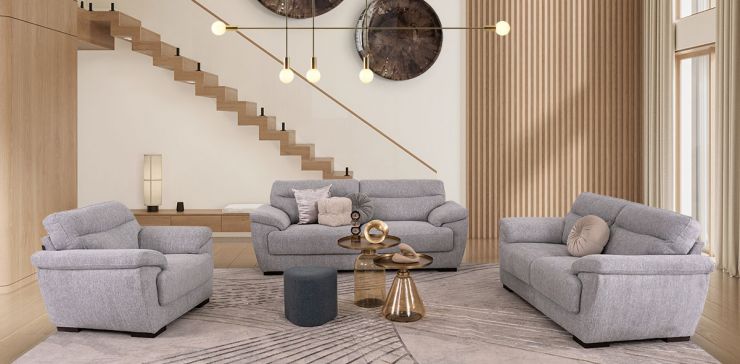 Sala Baldi Promo Gris 3 Piezas (Boal)