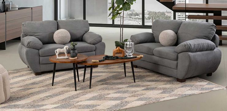 Sala Bruselas New Gris 2 Piezas