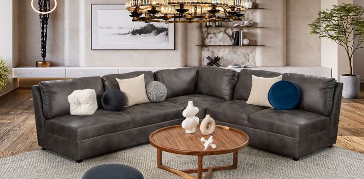 Sala Gea Montana Gris 3 Piezas