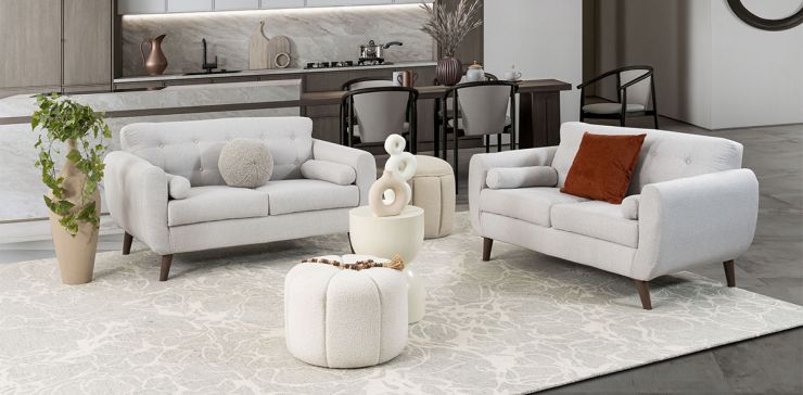 Sala Monet Gris Zinc 2 Piezas