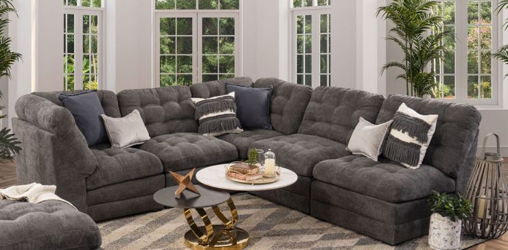 Sala Morrison New Gris 5 Piezas
