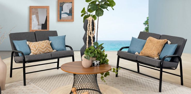 Sala Noruega Gris 2 Piezas