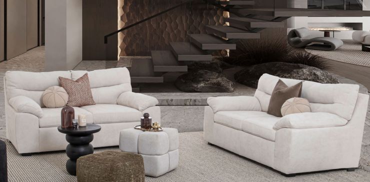 Sala Milos Blanco 2 Piezas