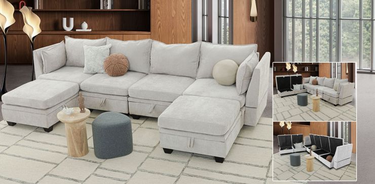 Sala Modular Glimer Gris