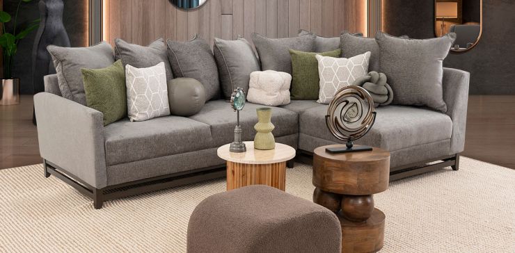 Sala Modular Derecha Adelei Gris Charcoal