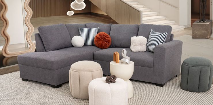 Sala Modular Izquierda Anya New Gris Grafito