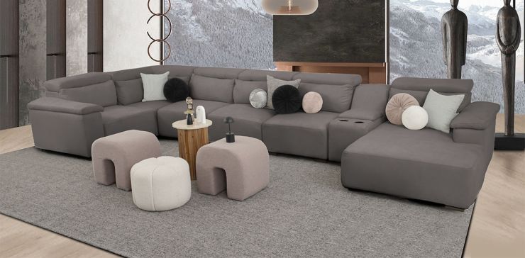 Sala Cloe CL Gris 6 Piezas