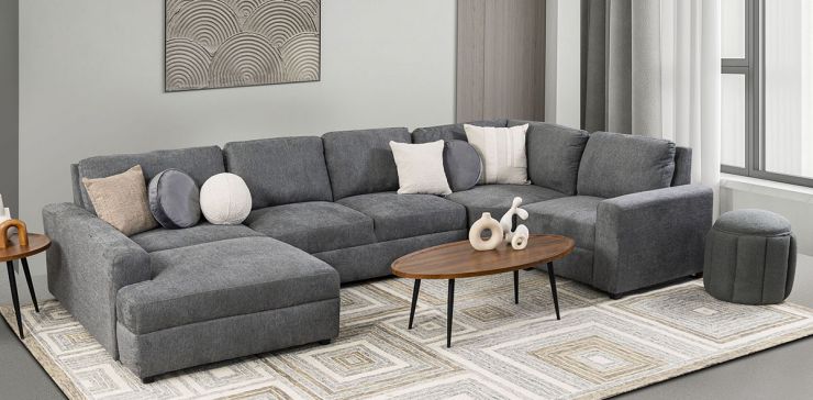 Sala Elite Gris Charcoal 4 Piezas  