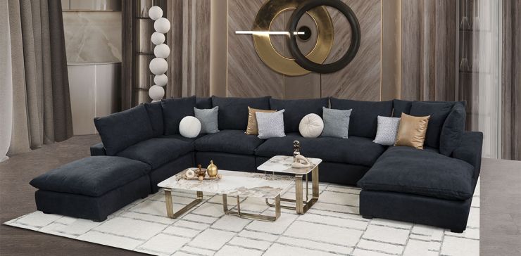 Sala Cotton CL Negro 6 Piezas