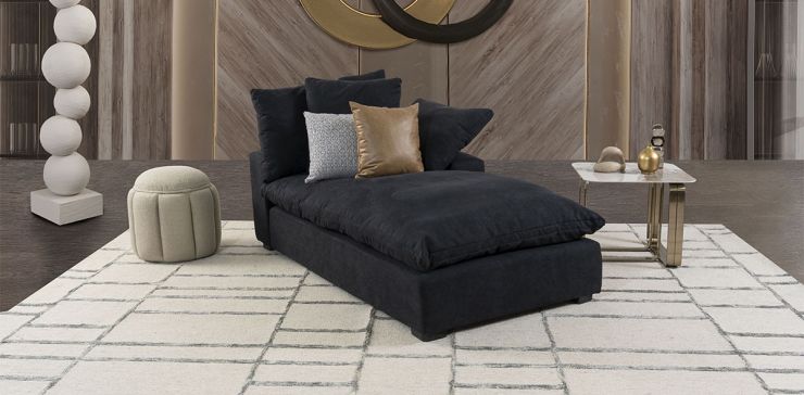 Sillón Largo Derecho Cotton CL Negro