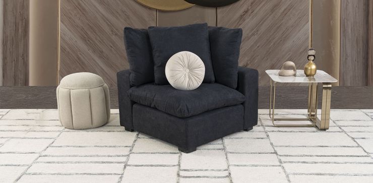 Sillón Esquinero Cotton CL Negro