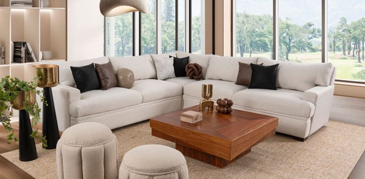 Sala Modular Esquinera Malaga Beige   