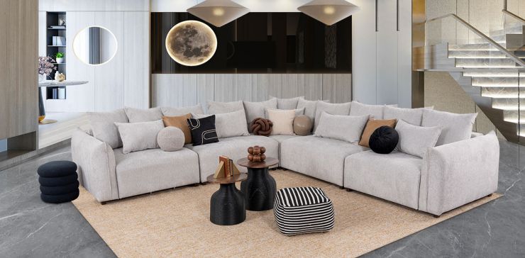 Sala Molarin CL Gris 5 Piezas