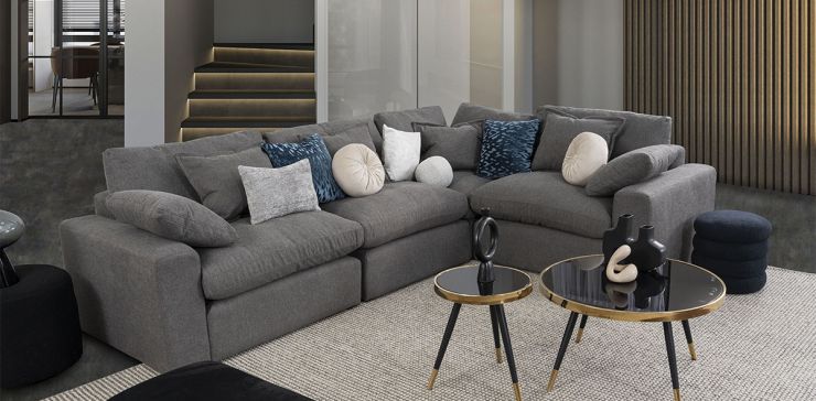 Sala Romelly Gris 4 Piezas