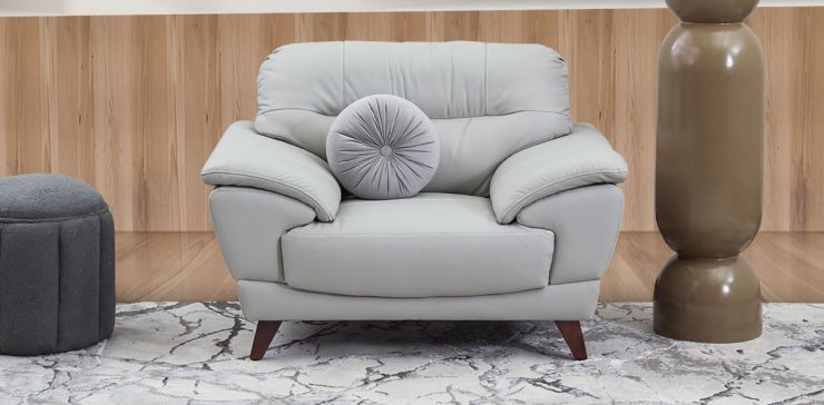 Sillón Piel Match Soria Silver   (Boal)