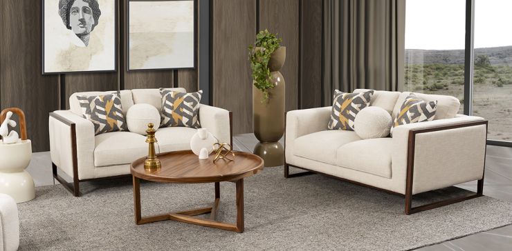 Sala Avino Beige (Boal) 2 Piezas 