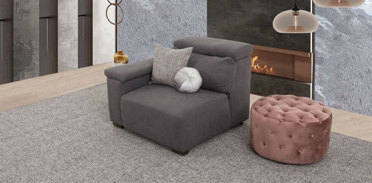 Sillón Brazo Izquierdo Cloe CL Gris