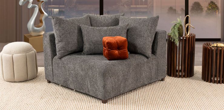 Sillón Esquinero Molarin CL Gris Oscuro