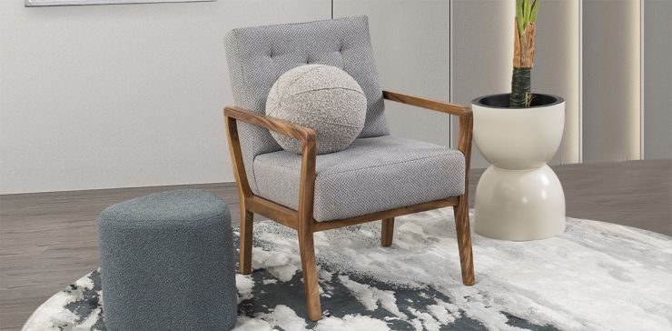 Sillón Ocasional Parota Donovan Gris 