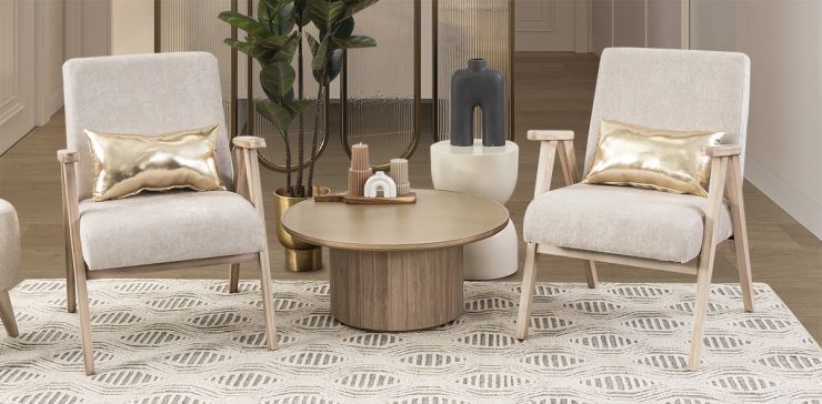 Sillón Casa Anahí Norton Gold Beige