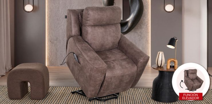 Sillón Reclinable Eléctrico Clovis Gris (Boal)