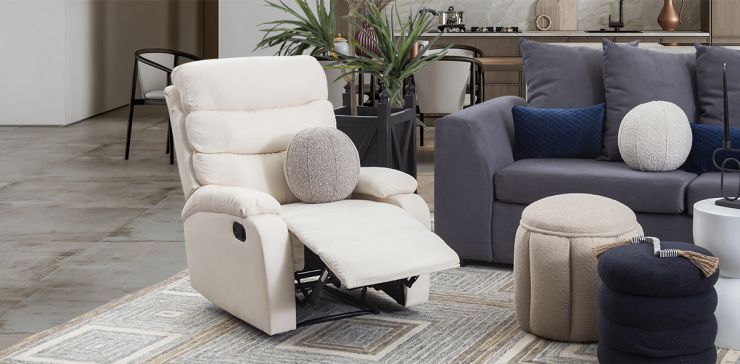 Sillón Reclinable Manual Flirt Beige