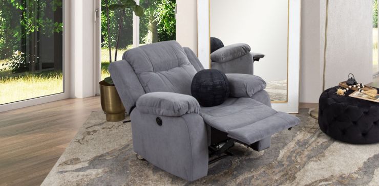 Sillón Reclinable Eléctrico Lur Plus Gris