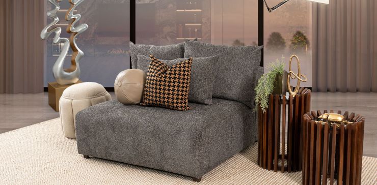 Sillón Sin Brazos Molarin CL Gris Oscuro