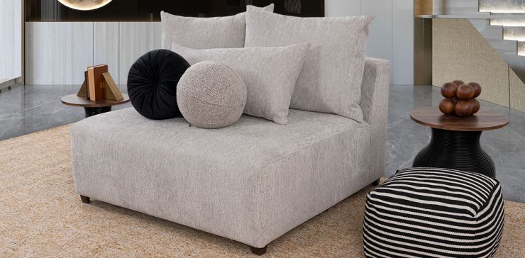 Sillón Sin Brazos Molarin CL Gris