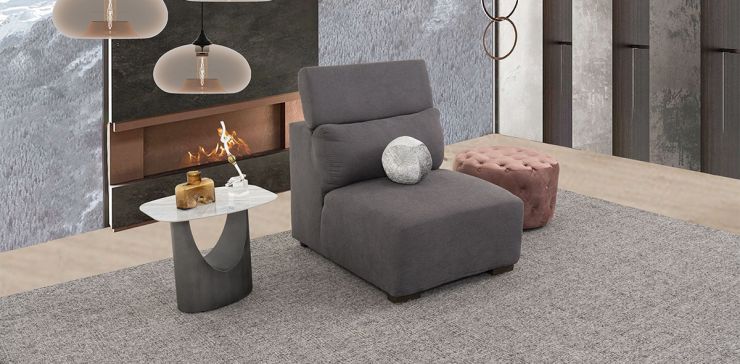 Sillón Sin Brazos Cloe CL Gris