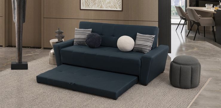 Sofá Cama Con Cama Baja Irlanda New Azul