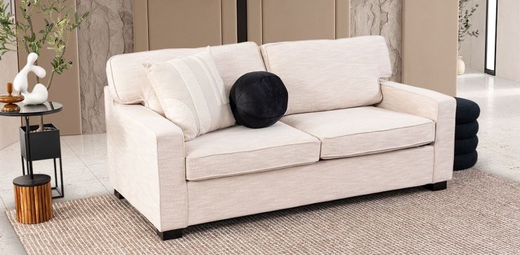 Sofá Cama Con Cama Oculta Everton Beige