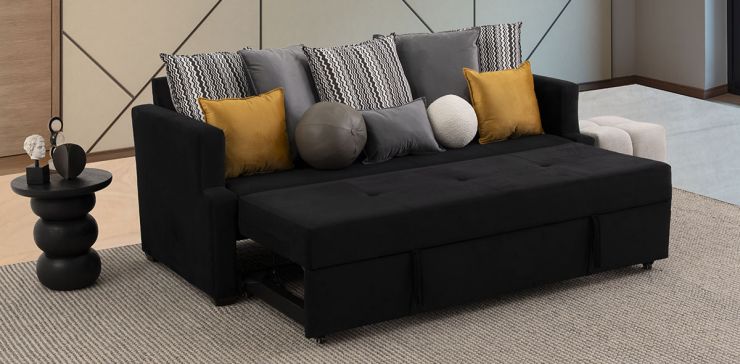 Sofá Cama Valencia Negro